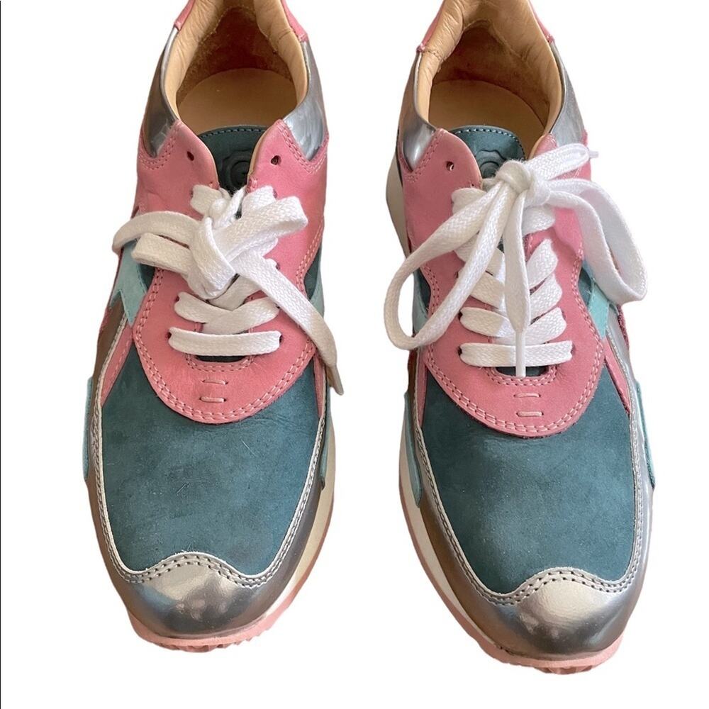 Greats Sneaker Womens 7 Colorblock Training Running Low Top Leather Shoes Pink